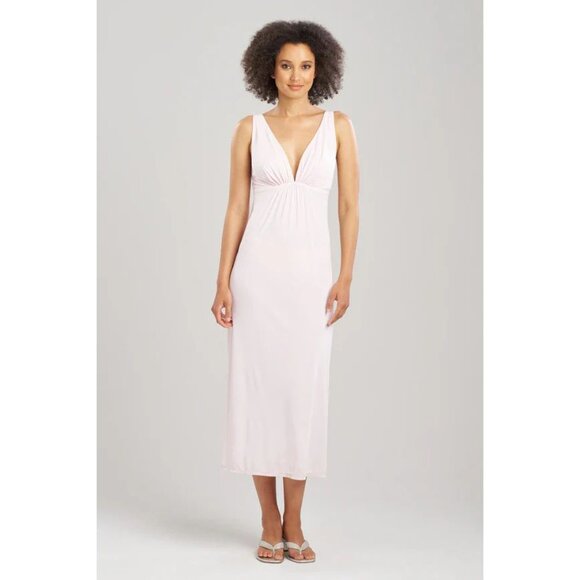 NATORI Aphrodite Slip Dress Blush Pink Beige sz L Women's - Picture 4 of 8